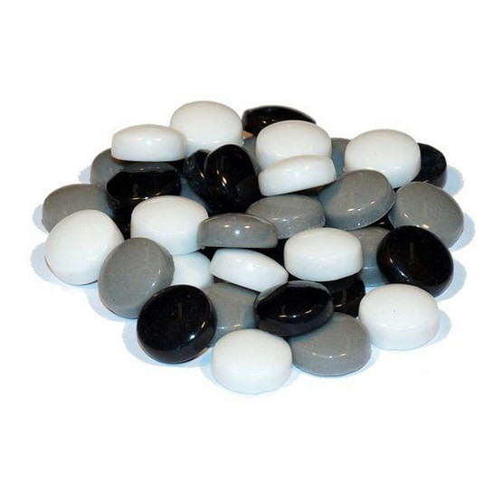 Fantasy Glas, Runda 12 mm, Grå Mix, 1 kg
