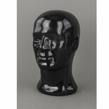 Male Gloss Black Mannequin Head