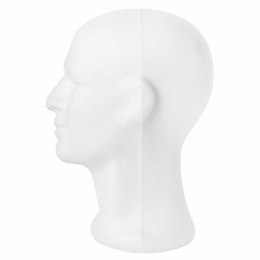 Frigolithuvud, man, 30,5 cm
