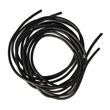 Läderrem, 2 mm, 1m x 2 st, svart