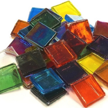 Ice Glass, transparent, Multicolour Mix 200 g
