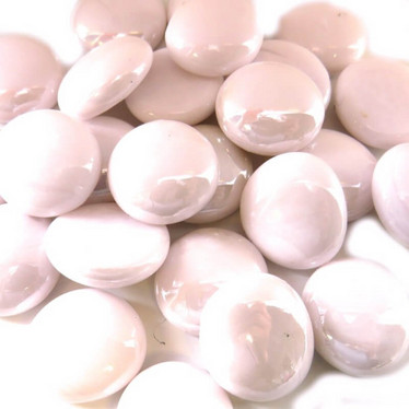 Glass Gems, 100g, Pastel Pink Opalescent