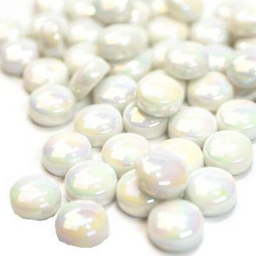 Minipärlor, Pearlised, Opal White, 50 g