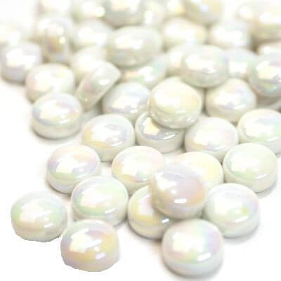 Minipärlor, Pearlised, Opal White, 200 g