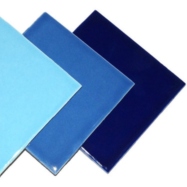 Ceramic tile, Blue Mix, 9 pcs
