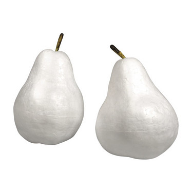 Styrofoam pear with stalk, 2 pcs