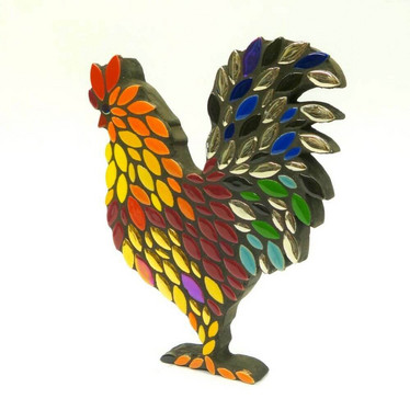 Mosaic rooster, DIY