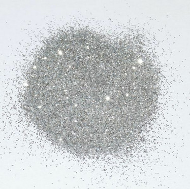 Glitterpulver, Silver, 50 g