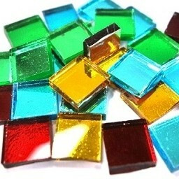Mirror Mosaic, Multicolor Mix, 1x1 cm, 50g