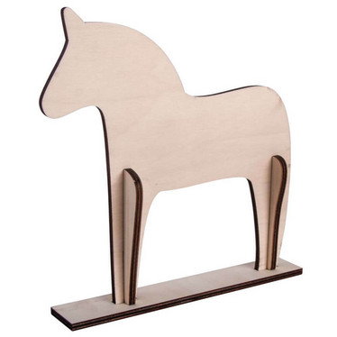 Wood.horse, Scandinavia, 22cm, DIY