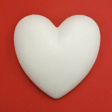Styrofoam heart, 9cm, flat