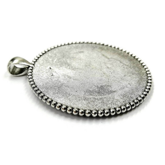 Ramberlock, 45 mm, rund, dekorativ, färg silver