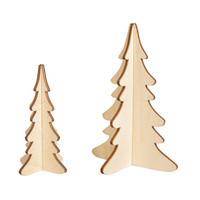 Wooden trees, 2 pcs, Height 14 cm and 10 cm