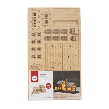 Wooden building kit, Winter village, DIY
