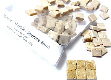 Marmor, 10 mm, Travertin Noce, 1 kg
