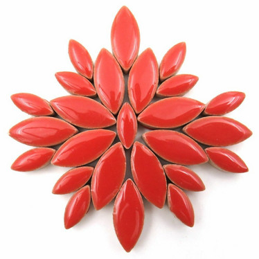 Ceramic leaves, Coral Red, 50g