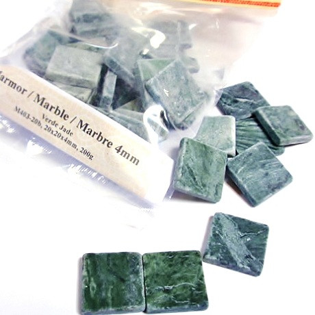 Marmor, 20 mm, Verde Jade, 1 kg