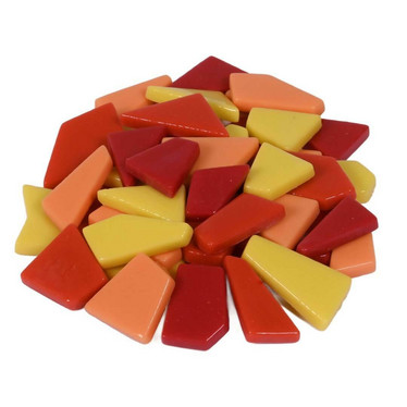 Fantasy Glass, Polygonal, Yellow-Red Mix 200 g