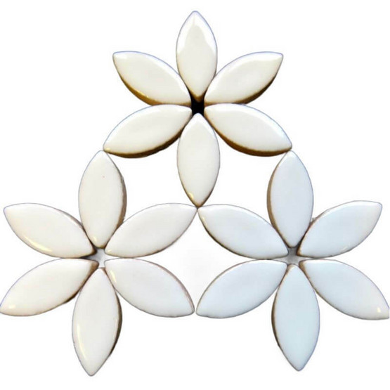 Keramiska löv, White, 25 mm, 50 g