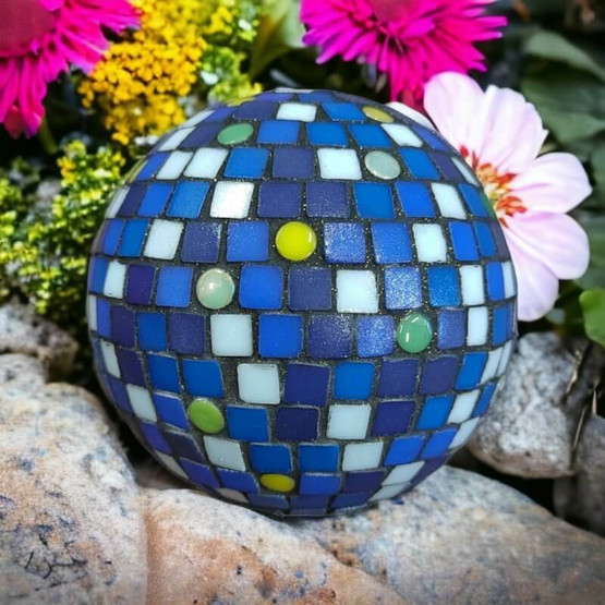 Mosaik boll, Blue, DIY