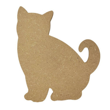 Liten katt, 15 cm, MDF