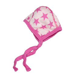Myllymuksut merinovillainen vauvalakki tähti pinkki NB 0-6 kk