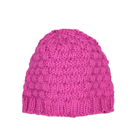 Royalkestot puuvillainen neulepipo Pikkuruutu vadelmanpunainen NB 34-42 cm