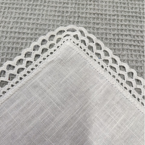 Käsityönä virkattu kasteliina pellavaa 30x30 cm nro 12