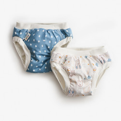 Imse Vimse kuivaksiopetteluhousut Blue dots/white teddy 2/pak JR 16-20 kg