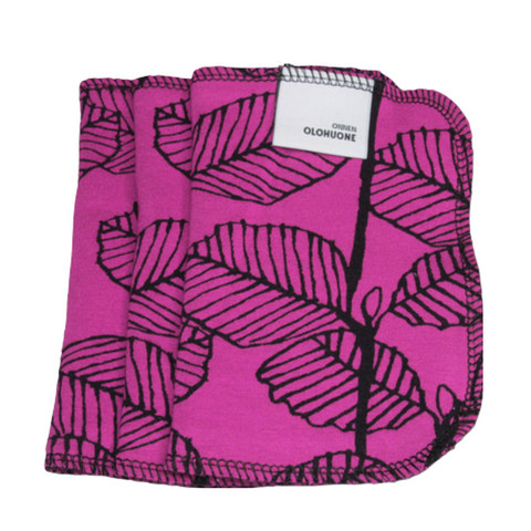 Kestoarkki, nenäliina 22x16 cm 3 kpl setti joustocollege Lehti fuksia