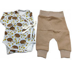 Body, housut setti Siili beige koko 44