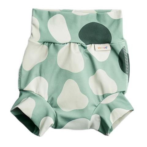 Imse Vimse uimahousut HIGH WAIST Green shapes S 6-8 kg