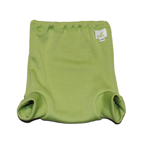 Villavaippahousu merinointerlock lime M 6-12 kk