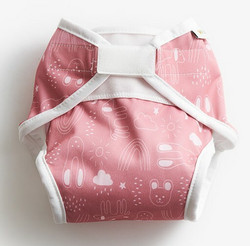 Imse Vimse AIO vaippa Rusty pink teddy tarrat M 8-11 kg