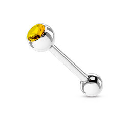 Kielikoru, Barbell 1,6mm Kristalli (keltainen)