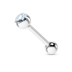 Kielikoru, Barbell 1,6mm Kristalli (vaaleansininen)