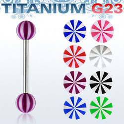 Kielikoru, Barbell 1,6mm Titaani Raita