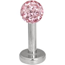 Labret 1,2mm/Supertimantti 4mm (vaaleanpunainen)