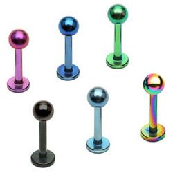 Anodisoitu Kirurginteräs Labret (1,2mm/10mm/3mm)