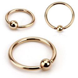 Lävistysrengas, BCR STEEL ROSELINE, 1,2mm 4mm ball (PVD)