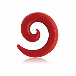 Venytyskoru, spiraali punainen 10mm (silikoni)
