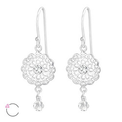 Hopeiset korvakorut, LA CRYSTALE, Crystal Lace
