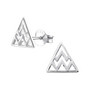 Hopeiset korvanapit, MINIMALISM/Triangle with Geometric Pattern