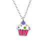 Hopeinen kaulakoru, Cup Cake (pinkki muffinssi)