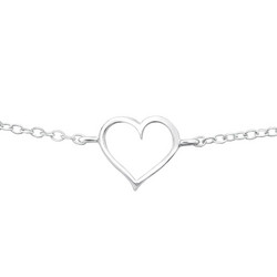 Hopeinen rannekoru, Delicate Heart (sydän)