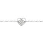 Hopeinen rannekoru, Pretty Heart with Cubic Zirconia