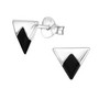 Hopeiset korvanapit, Small Triangle with Black Diamond