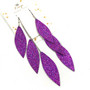 LEMPI-korvakorut, Laura (multicolor violetti glitter, kolmiosainen)