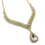 Strassikaulakoru, Beautiful Teardrop Necklace in Gold