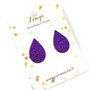 LEMPI-korvanapit, Pisara (violetti glitter)